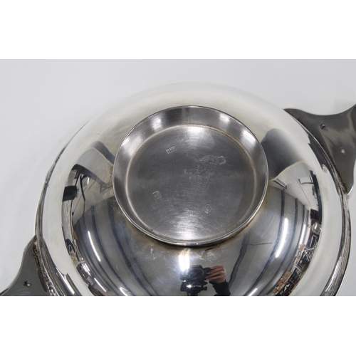 57 - Hamilton & Inches silver quaich, Edinburgh 1988, 19cm across the lugs