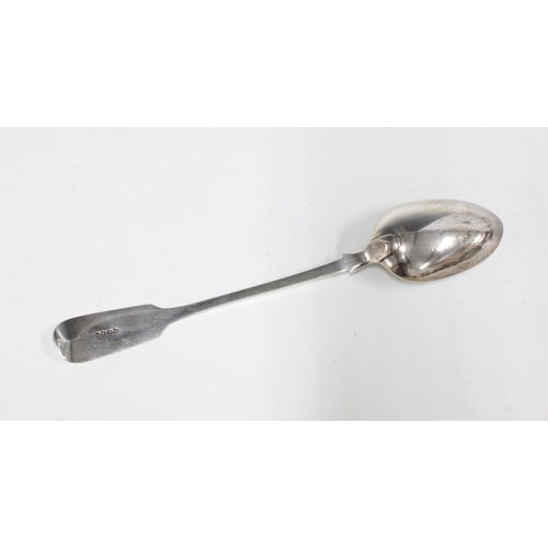 80 - Victorian silver serving spoon, Old English pattern, London 1839, 30cm long