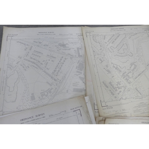 294 - Quantity of Edinburgh and Environs vintage Ordnance survey maps / charts, mainly 1944 - 1953