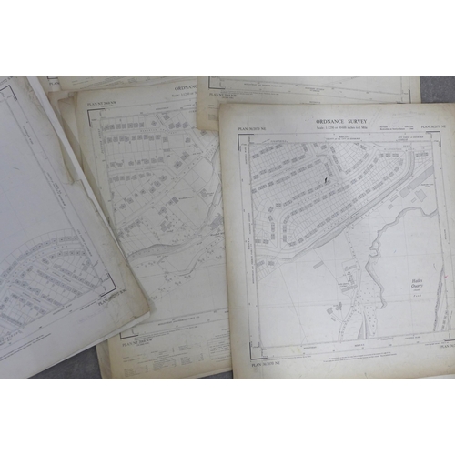 294 - Quantity of Edinburgh and Environs vintage Ordnance survey maps / charts, mainly 1944 - 1953