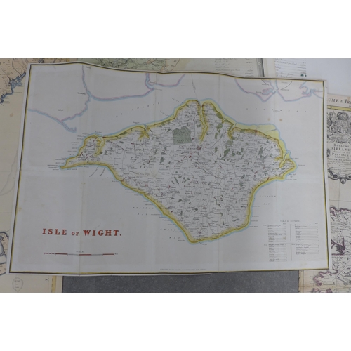 299 - Unframed maps and prints of England and English Counties