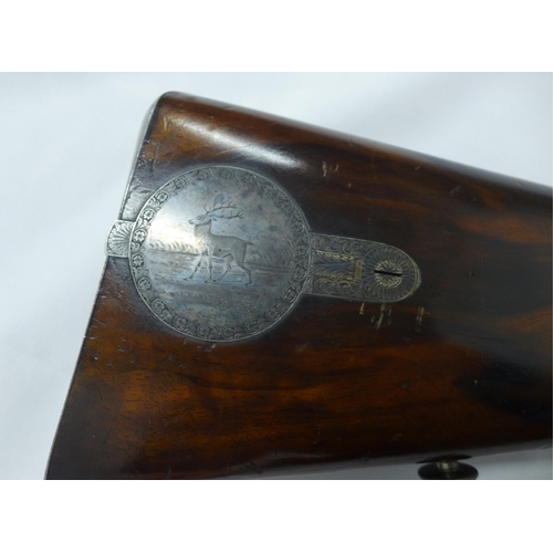 458 - Antique sporting rifle, lock named John Dickson & Son, barrel inscribed 63 Princes Street, Edin, num... 