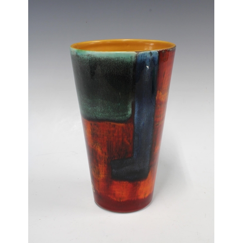 106 - Poole Pottery Gemstone pattern vase, 24.5cm