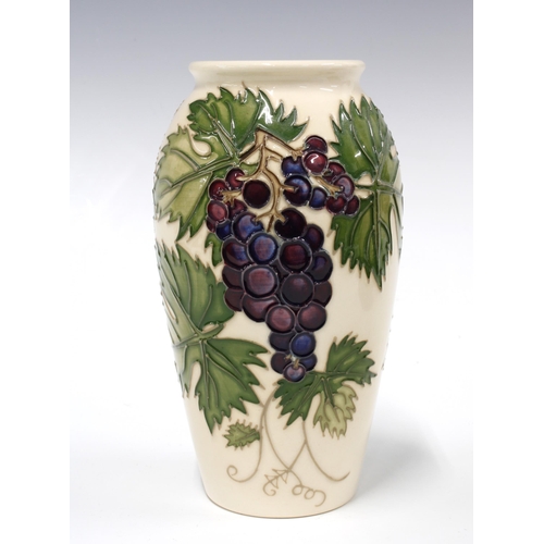 115 - Moorcroft Collectors Club grapevine vase, designed by Sally Tuffin, 1987 18cm