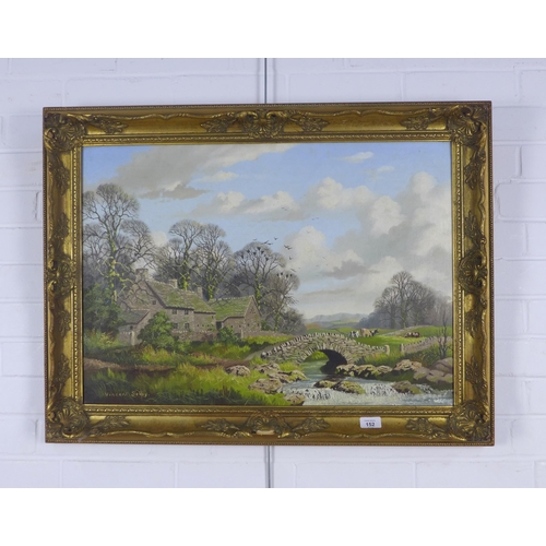 152 - VINCENT SELBY (BRITISH 1919-2005) LITTLE BRIDGE, oil on canvas, signed, in gilt frame, 70 x 49cm