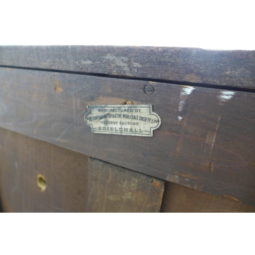 213 - Early 20th century stripped pine chest of drawers,  102 x 102 x 52cm.