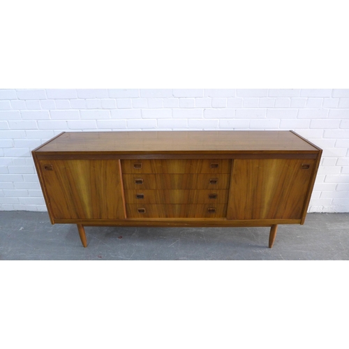 216 - Mid century Butilux sideboard with two sliding doors and four drawers, 168 x 76 x 43cm