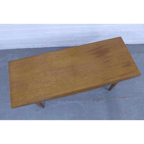 222 - Mid century teak coffee table, 120 x 39 x 48cm