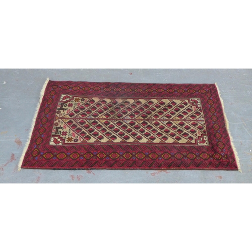 228 - Iranian prayer mat / rug 190 x 96cm