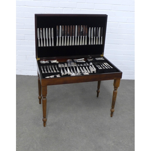 239 - Canteen cutlery table containing Epns flatware, 76 x 57 x 47cm.