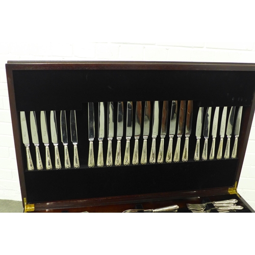 239 - Canteen cutlery table containing Epns flatware, 76 x 57 x 47cm.