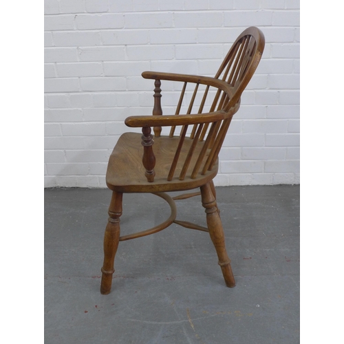 247 - Windsor style provincial wood armchair, 62 x 91 x 41cm.