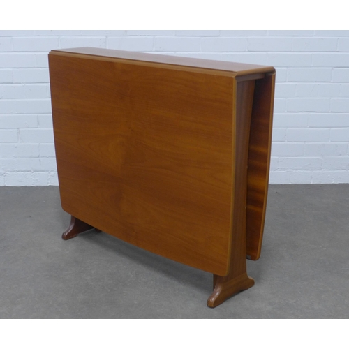 262 - Teak drop leaf table, 147 x 76 x 91cm.