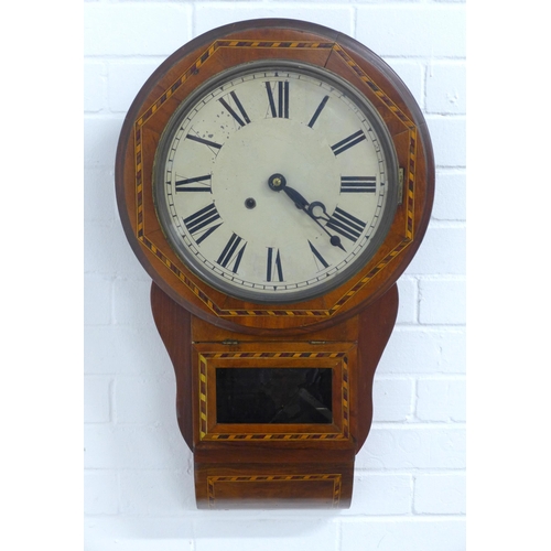 276 - Drop dial wall clock, 42 x 72cm.