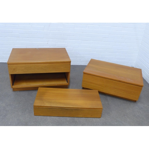 279 - Three vintage teak low units. (3)