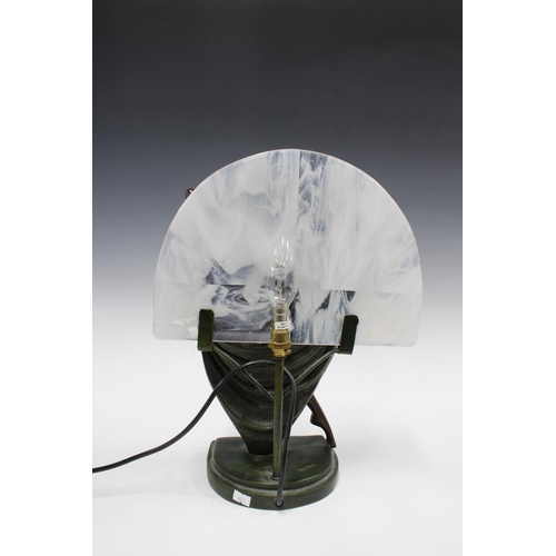 312 - Art Deco style table lamp, 39cm