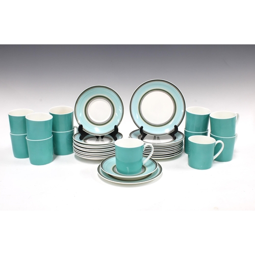 325 - Susie Cooper Gay Stripes Jade tea / coffee set C2143 (34)