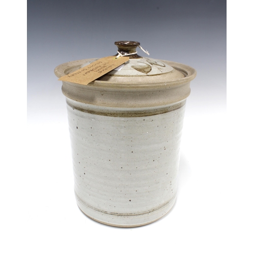 358 - George Young, St Andrews, a large studio pottery jar with cover, 33cm