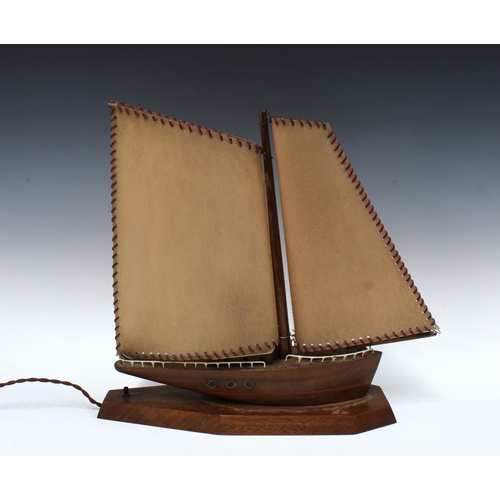 369 - Vintage boat table lamp, 42 x 40cm