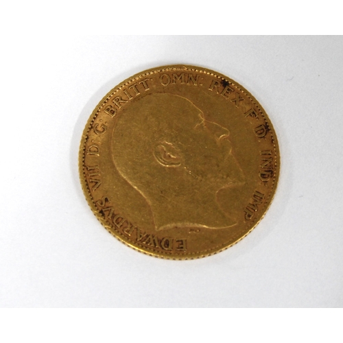 40 - Edwardian gold half sovereign coin, 1904