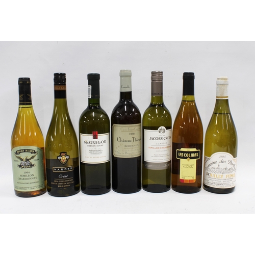 456 - Chateau Thieuley, Bordeaux and a mixed selection of of white wine to include Hardy's, las Colinas, M... 