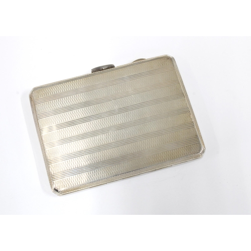 90 - George VI silver cigarette case, Birmingham 1946, 11.5cm