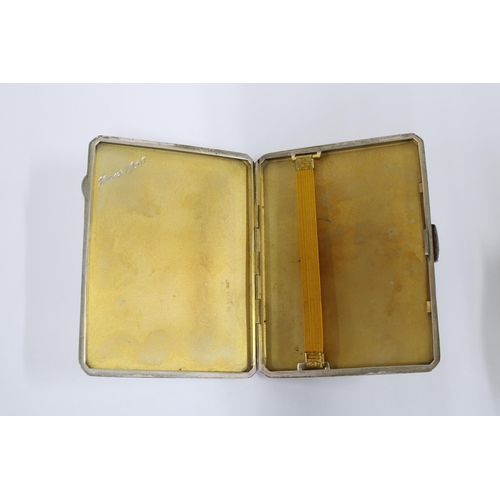 90 - George VI silver cigarette case, Birmingham 1946, 11.5cm