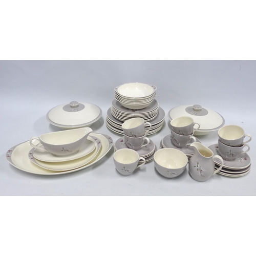 394 - Royal Doulton Frost Pine D6450 tablewares, approximately 50 pieces