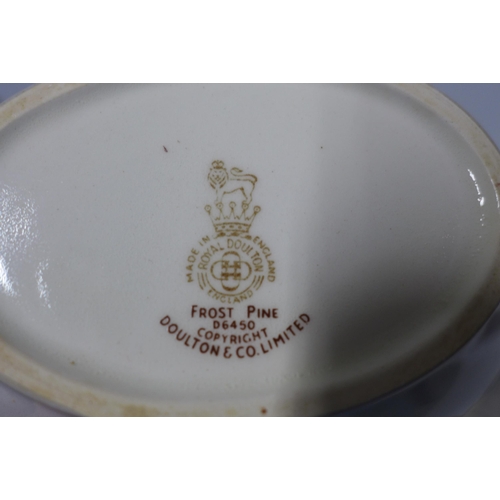 394 - Royal Doulton Frost Pine D6450 tablewares, approximately 50 pieces