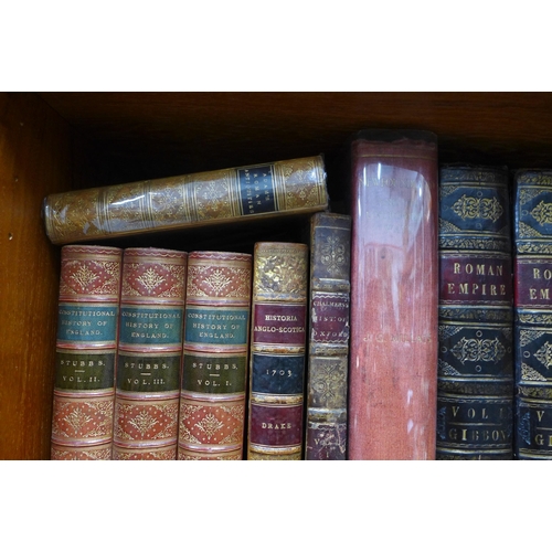 460 - Shelf of history books, including Old And New Edinburgh volumes 1 - 3, Urquhart and Glenmoriston by ... 