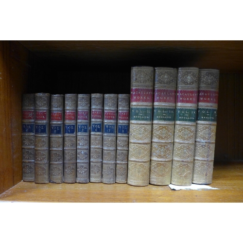 463 - Spectator volumes 2 - 8, together with Macaulay's Works 2 -5, tallest 23cm