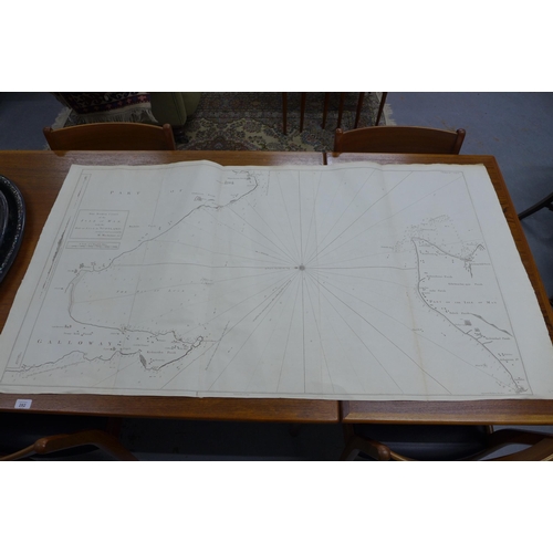 466 - Map of the north part of Sky Island, 133 x 75cm, together with a map of the North Coast of the Isle ... 