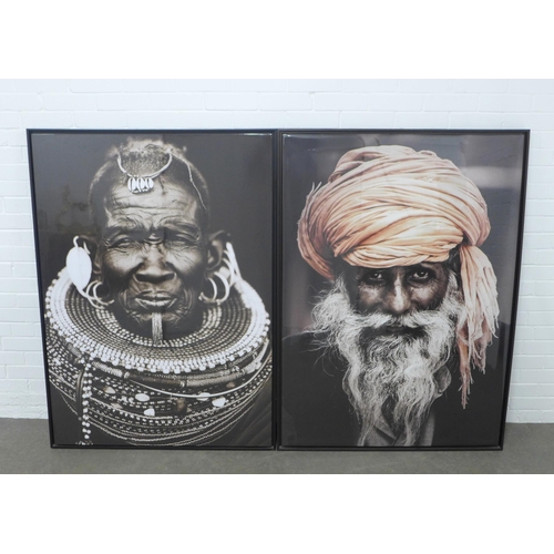 468 - Two large photographic prints, framed, 104 x 145cm (2)