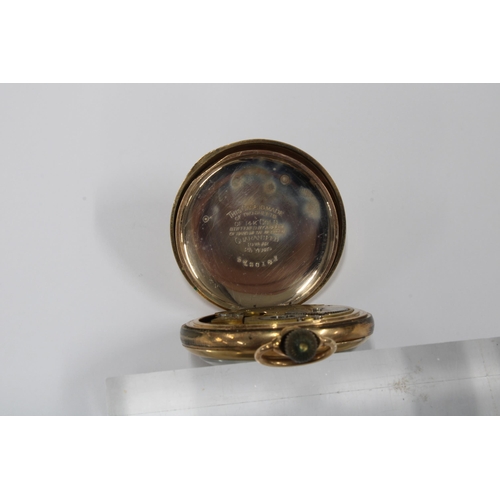 120H - A gold plated Waltham open face pocket watch