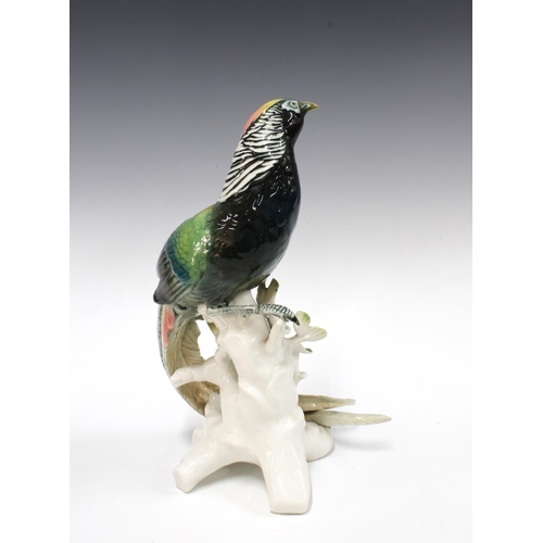 127 - Karl Ens (Volkstedt) porcelain figure of a pheasant, 30cm