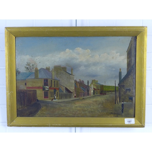 197 - PRENTICE, POLLOKSHAWS, oil on board, signed and framed, inscribed verso by JAS PRENTICE 1889, 47BX 3... 