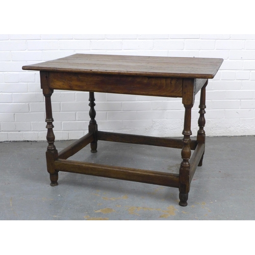 267 - Vernacular oak & pine side table, 95 x 68 x 66cm.