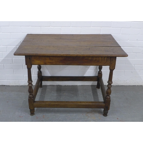 267 - Vernacular oak & pine side table, 95 x 68 x 66cm.