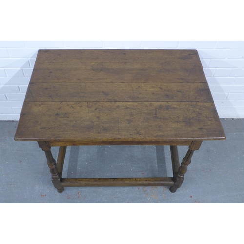 267 - Vernacular oak & pine side table, 95 x 68 x 66cm.