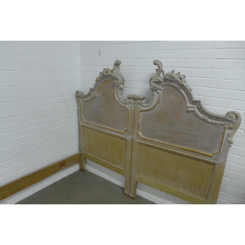 270 - Louis XVI style double bed frame, 186 x 157 x 213cm.