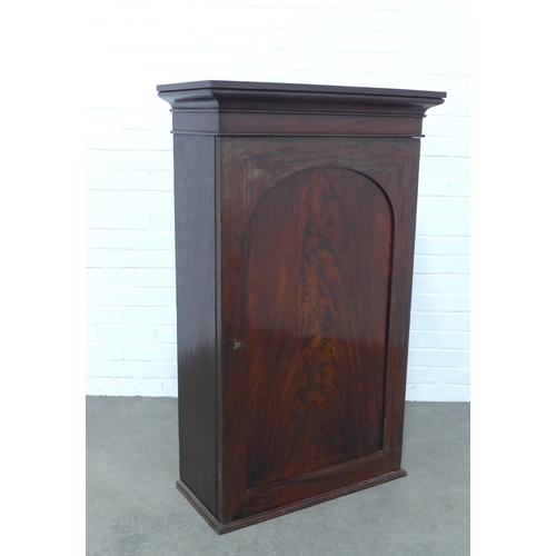 274 - 19th century mahogany cabinet/cupboard opening to reveal a shelved interior, 74 x 120 x 34cm.