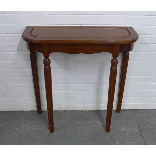 287 - Chinoiserie hardwood console table and mirror. (2)