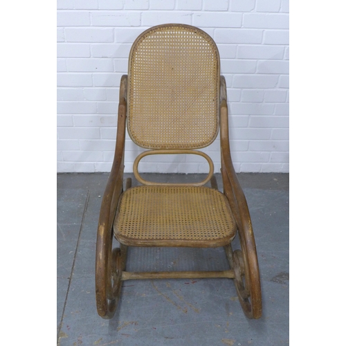 292 - Bentwood rocking chair, 50 x 89cm.