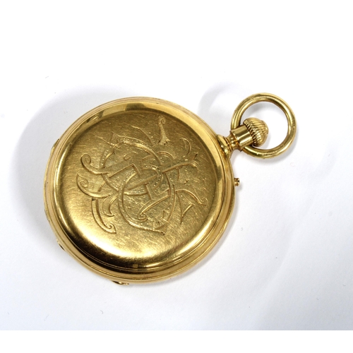 3 - Gold plated pocket watch & watch box