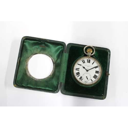 35 - Mappin & Webb goliath pocket watch together with a George V silver fronted watch stand also by Mappi... 