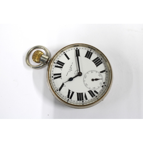 35 - Mappin & Webb goliath pocket watch together with a George V silver fronted watch stand also by Mappi... 