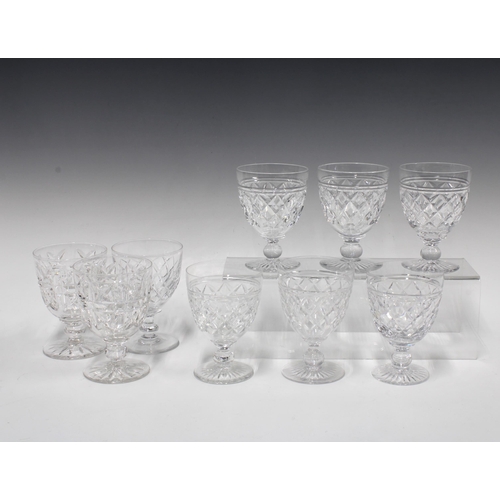 440 - Six Edinburgh Crystal glasses, 12cm, together with three other glasses (9)