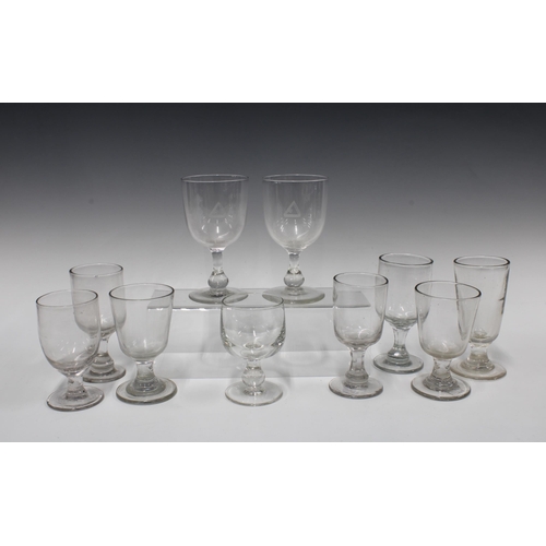 443 - Various ale and other glasses, tallest 16cm (10)