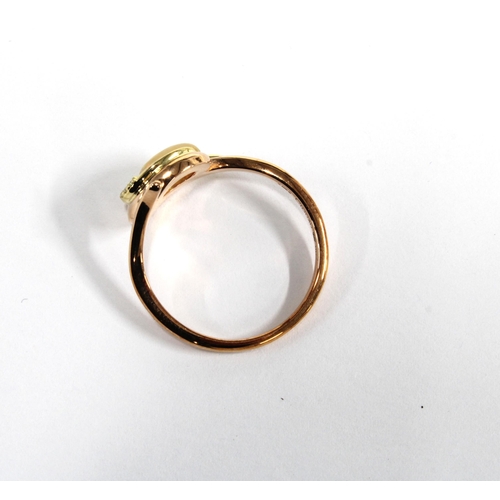 7 - CLOGAU, 9ct gold opal ring, hallmarked and stamped 375, with presentation box, size S 1\2