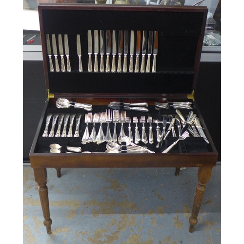 494 - Canteen cutlery table containing Epns flatware, 76 x 57 x 47cm.